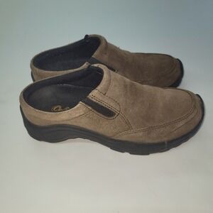 Cabelas Womens Suede Leather Slip On Loafer Mules Clogs Size 6.5M Casual Shoe‎